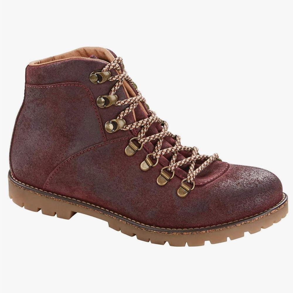 Birkenstock Jackson boots burgundy ochre red size 6 37L